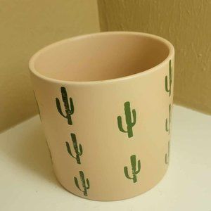 Ceramic Container with Cactus Design
